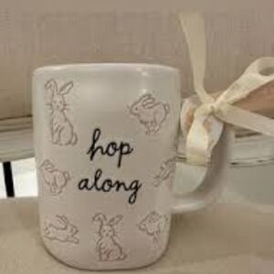 Bunny Rae Dunn Mugs for Dining With Pink Bunnies Pink Inside Mug
